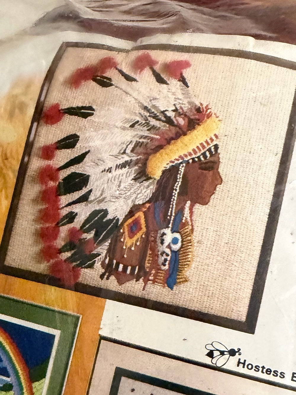 Vintage Artcraft Concepts Indian Head Needlepoint Kit #2201 Complete Wool Yarn